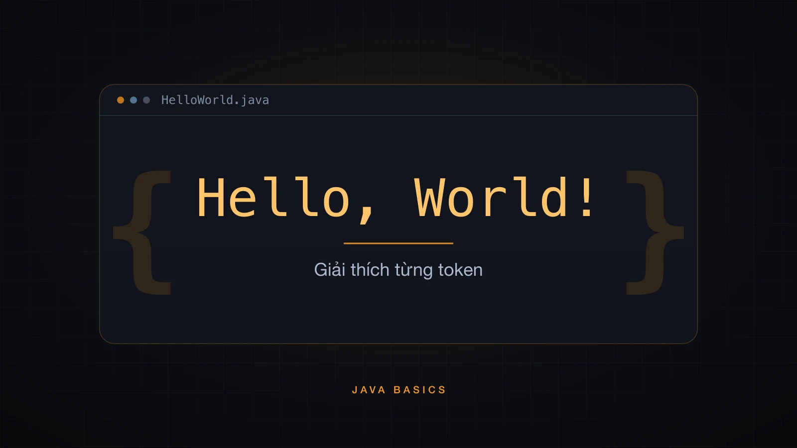 Chương trình Hello World: cấu trúc một file .java trong Java
