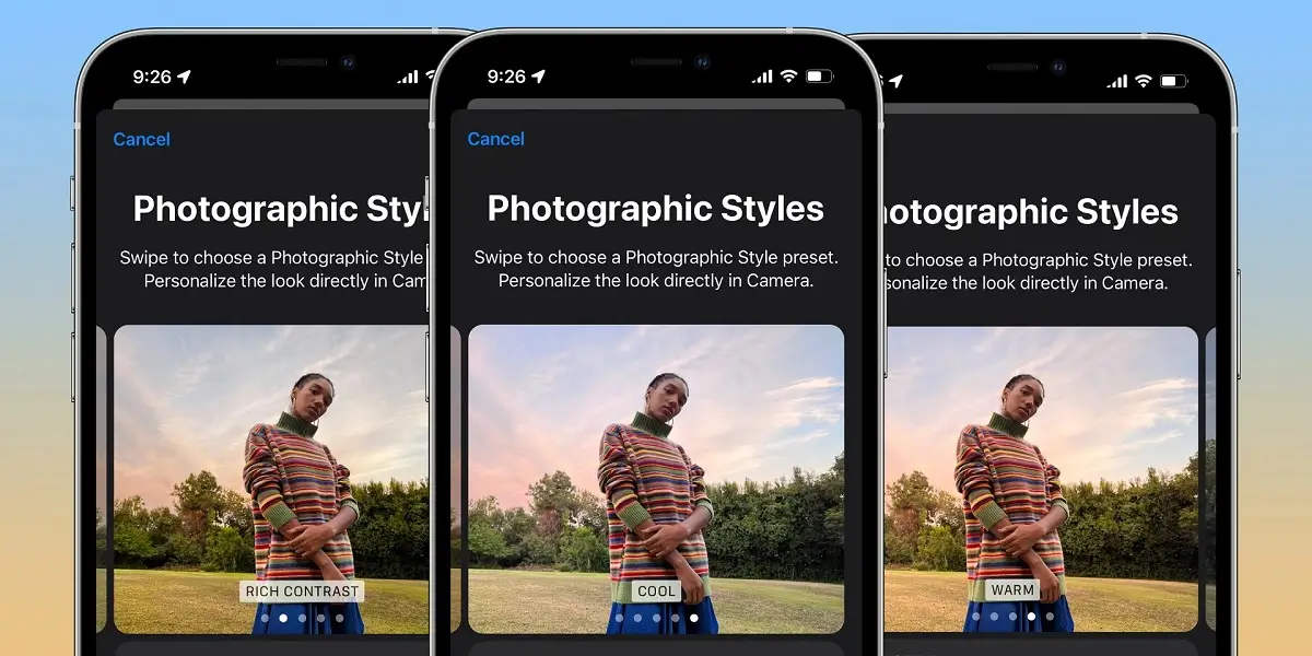 Photographic Styles allow iPhone users to customize their photo appearance by adjusting tone and warmth while shooting
