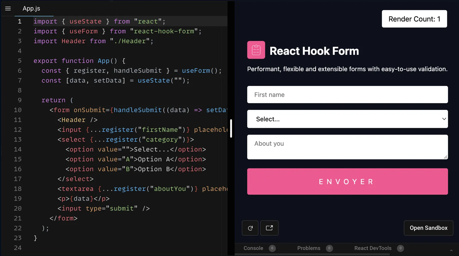 React Hook Form